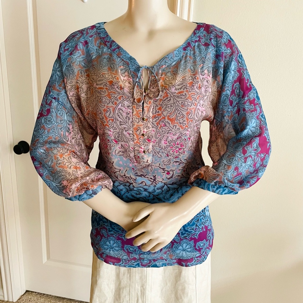 NWOT Diane Von Furstenbery Women’s Silk Blouse  4